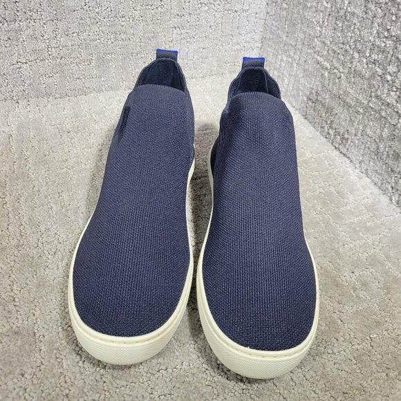 Rothys The Chelsea Women's Size 8 US Maritime Navy Fabric High Top Sneaker Boots - Picture 2 of 10